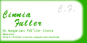 cinnia fuller business card
